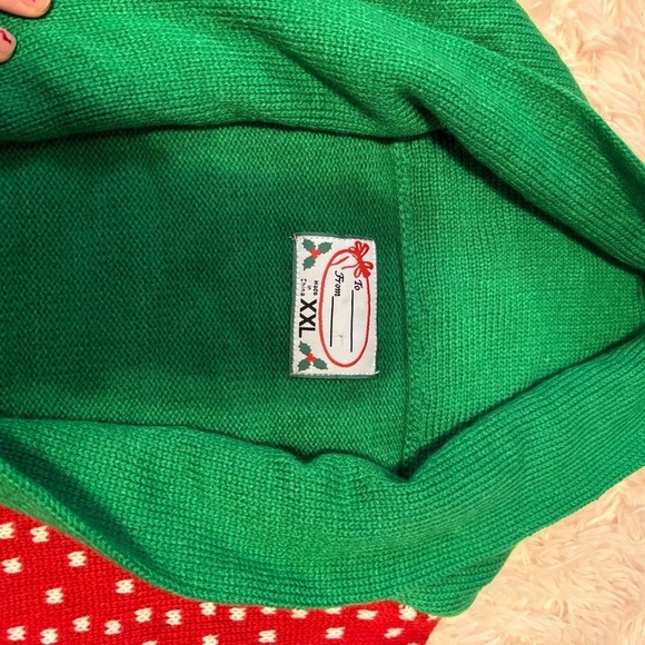 Get Lit Gingerbread Christmas Cardigan Sweater V-neck Spencer's XXL Beer - Picture 5 of 6